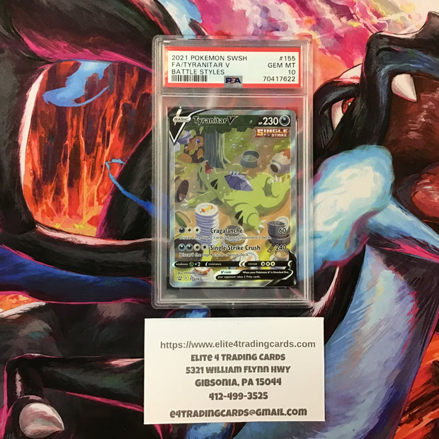 Tyranitar V #155 Pokemon Battle Styles (PSA 10)