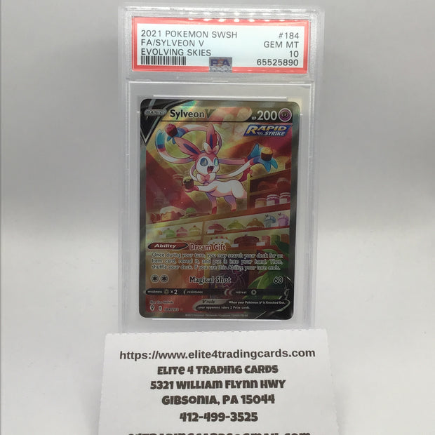 Sylveon V #184 Pokemon Evolving Skies (PSA 10)