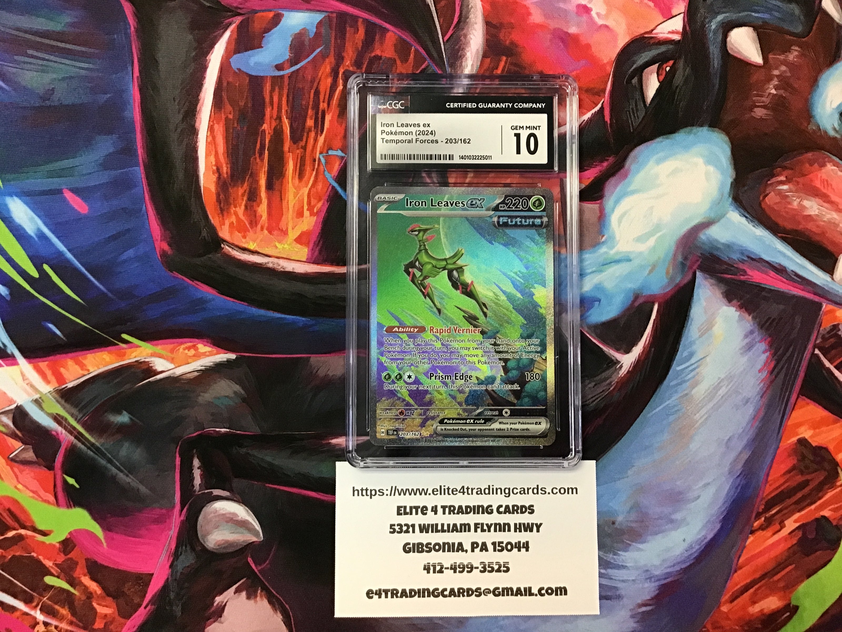 Iron Leaves ex #203 Pokemon Temporal Forces (CGC 10)
