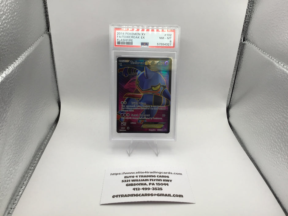 Toxicroak EX #102 Pokemon Flashfire (PSA 8)