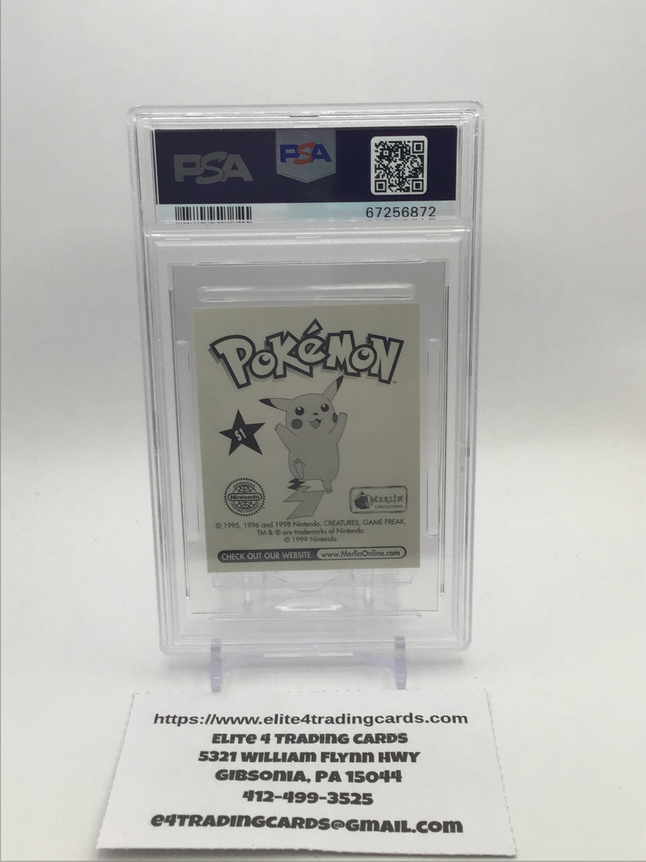 1999 MERLIN POKEMON #S1 PIKACHU-PRISM (PSA 7)