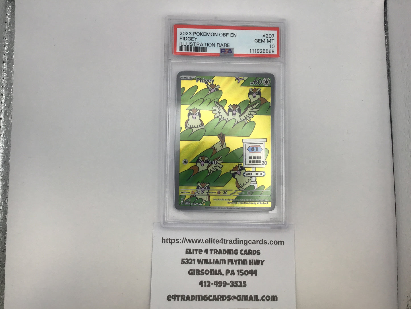 Pidgey #207 Pokemon Obsidian Flames (PSA 10)