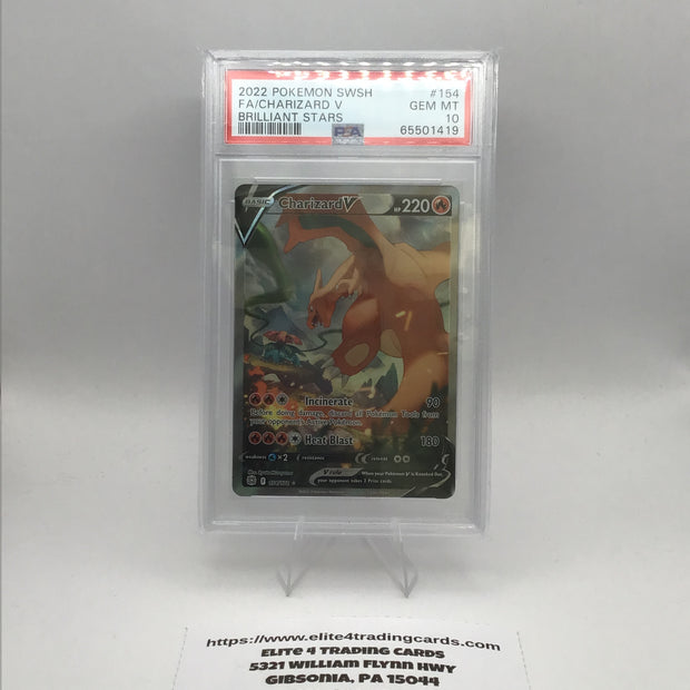 Charizard V #154 Pokemon Brilliant Stars (PSA 10)