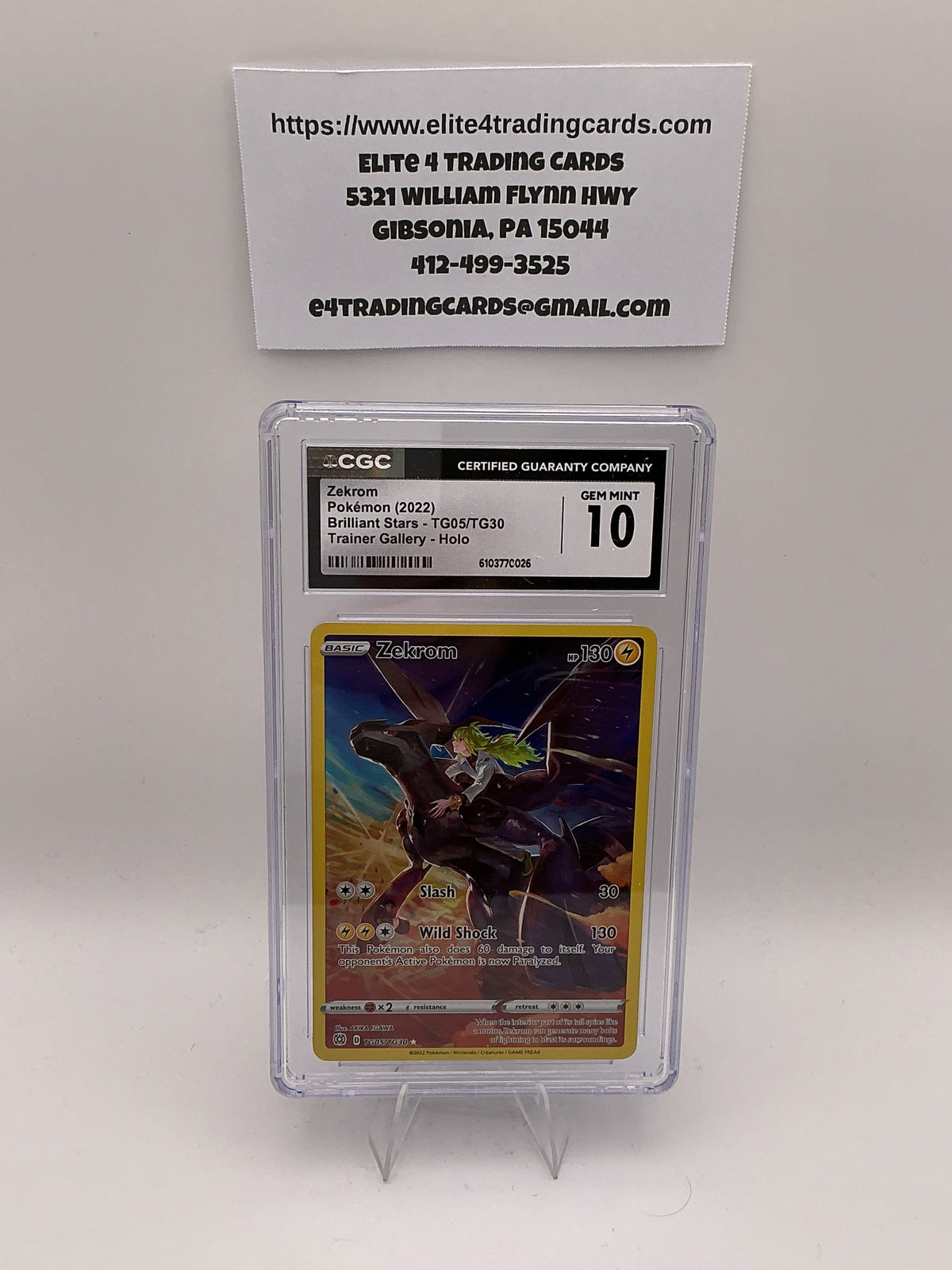 Zekrom #TG05 Pokemon Brilliant Stars (CGC 10)