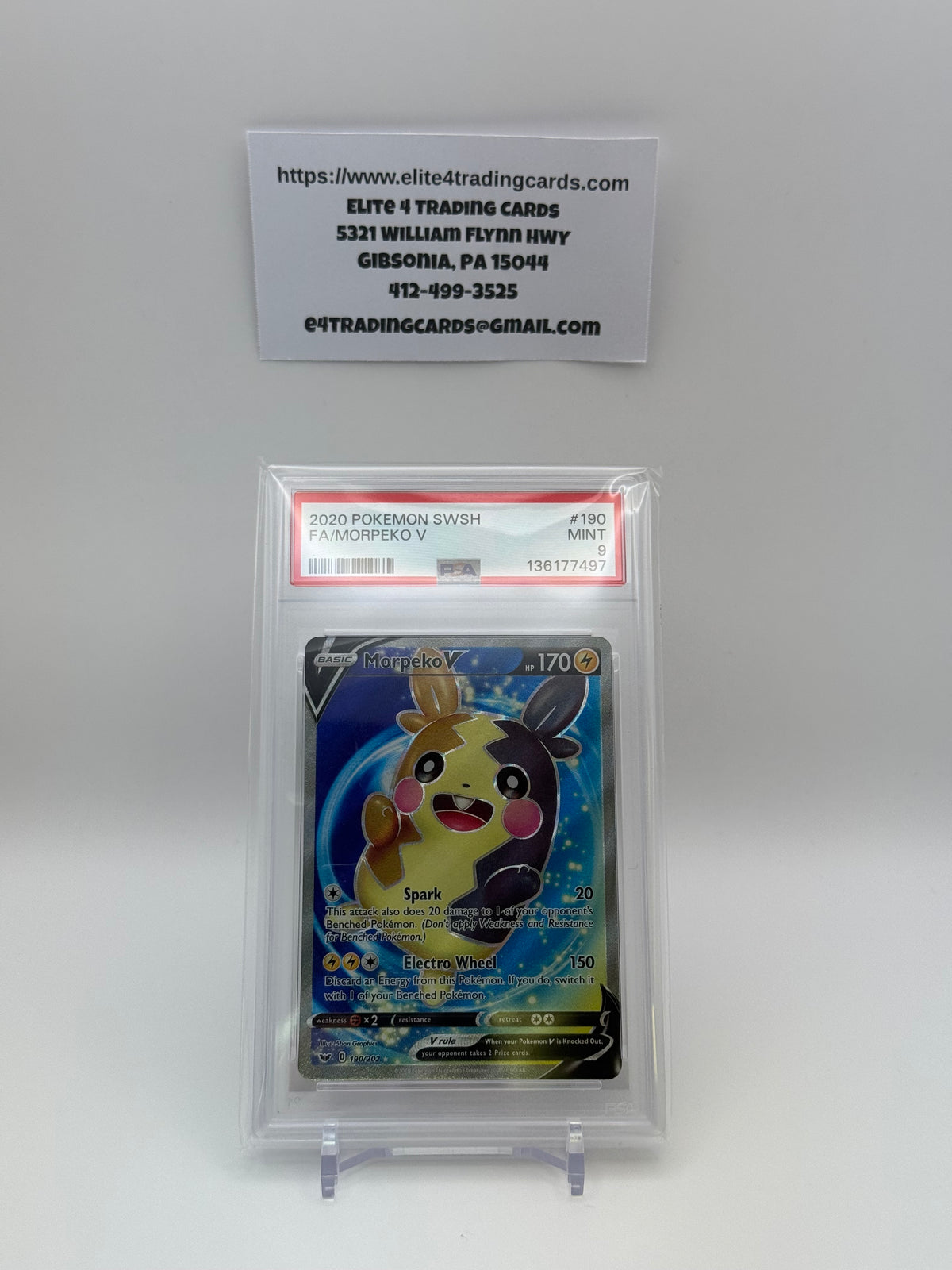 Morpeko V #190 Sword & Shield (PSA 9)