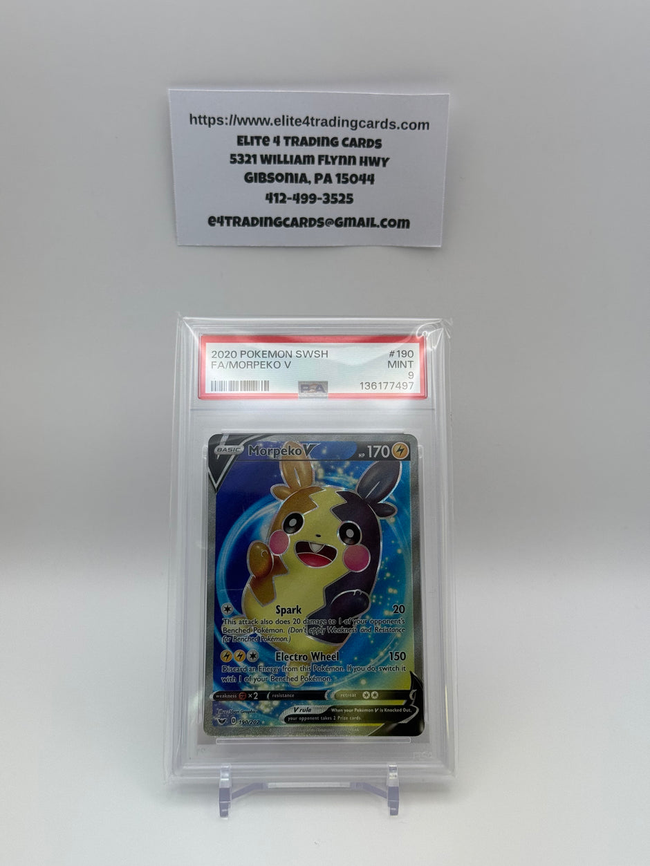 Morpeko V #190 Sword & Shield (PSA 9)