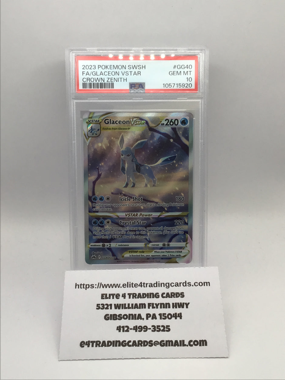 Glaceon VSTAR #GG40 Pokemon Crown Zenith (PSA 10)
