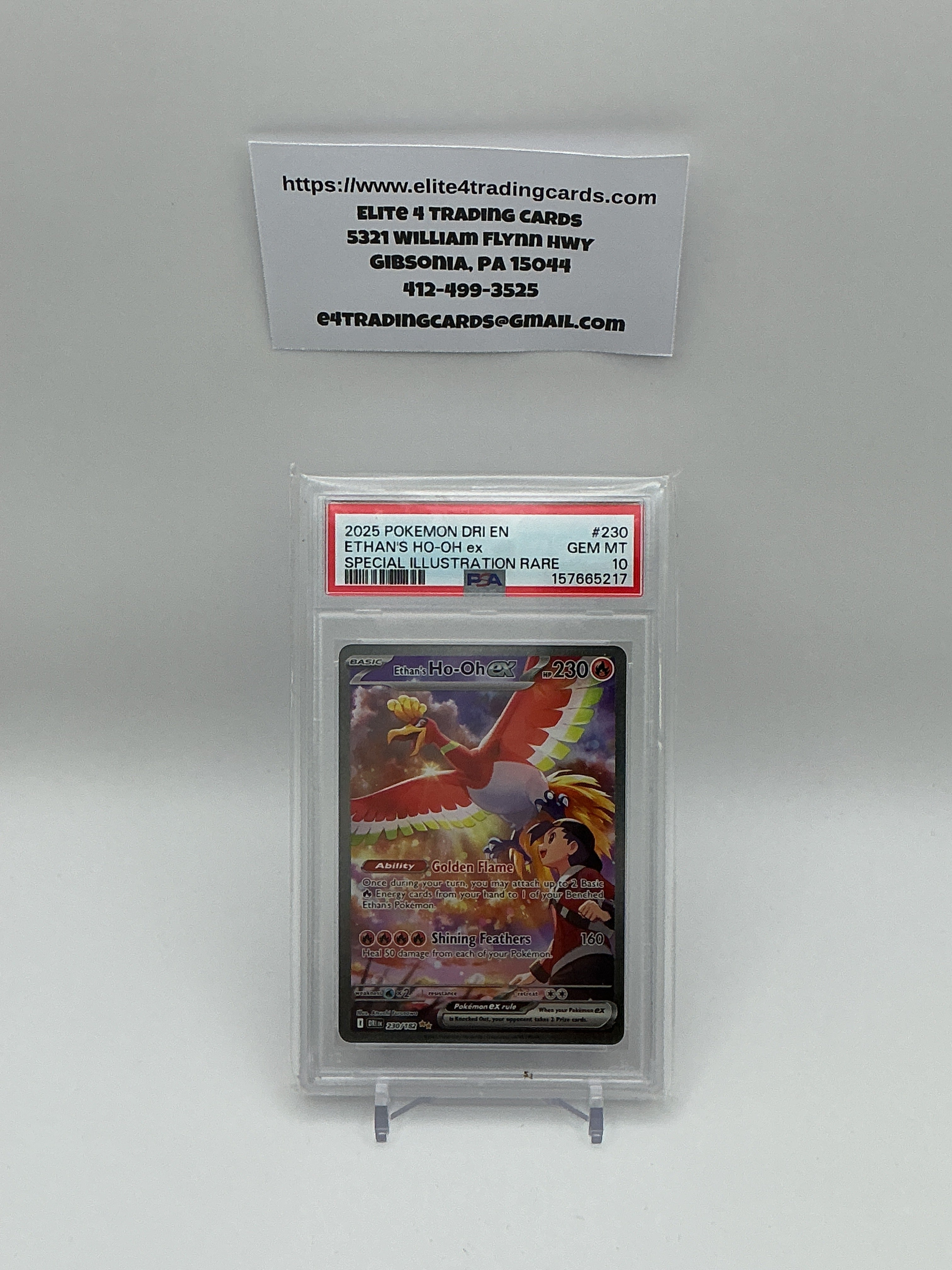 Ethan's Ho-Oh ex #230 Destined Rivals (PSA 10)