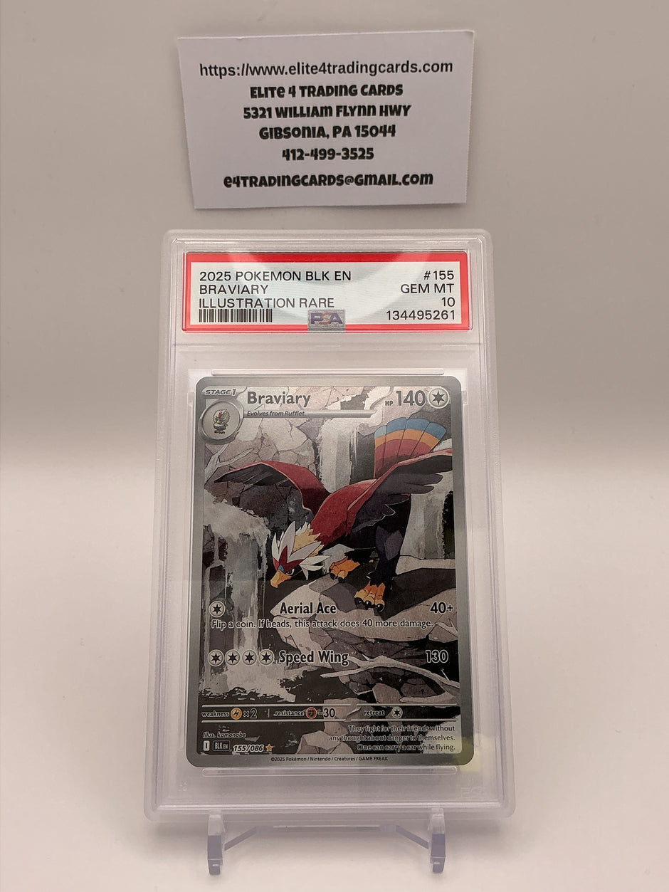 Braviary #155 Pokemon Black Bolt (PSA 10)