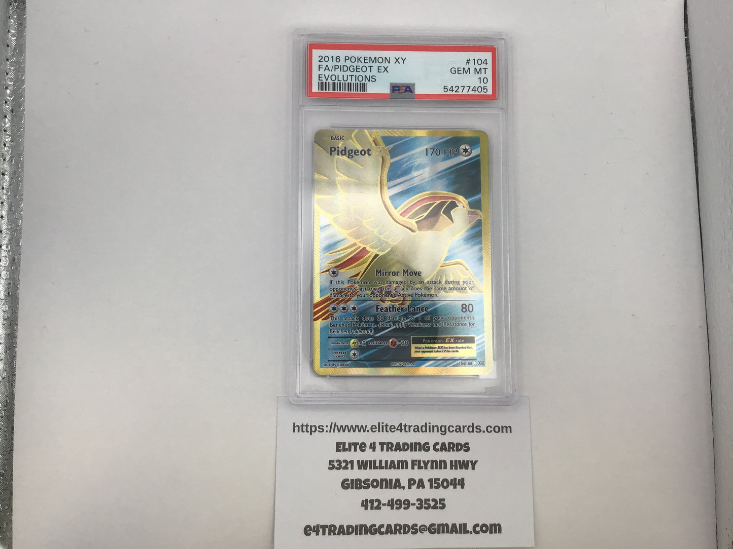 Pidgeot EX #104 Pokemon Evolutions (PSA 10)