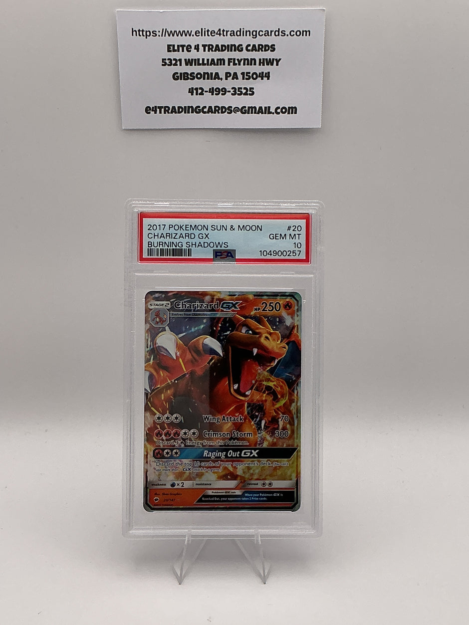 Charizard GX #20 Pokemon Burning Shadows (PSA 10)