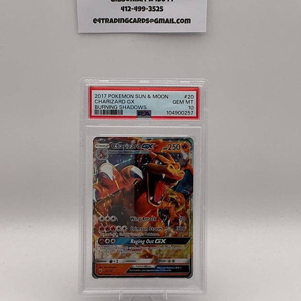 Charizard GX #20 Pokemon Burning Shadows (PSA 10)