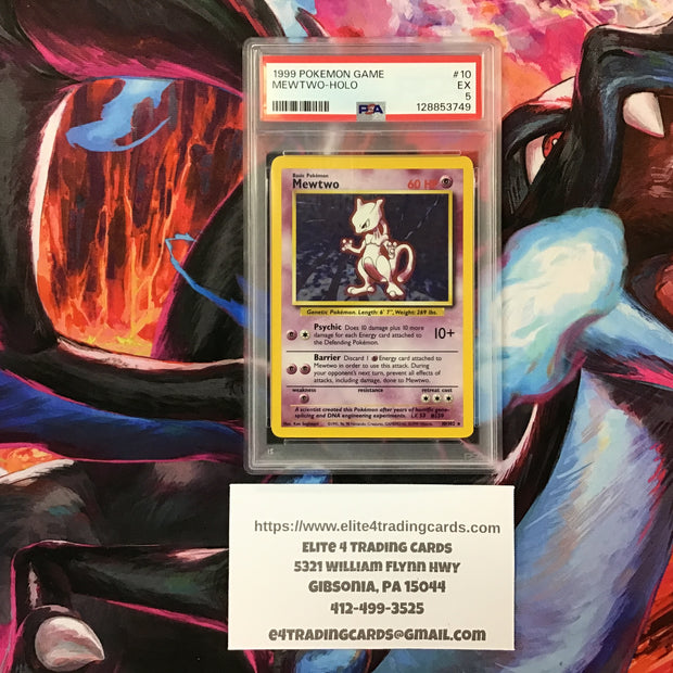 Mewtwo #10 Pokemon Base Set (PSA 5)