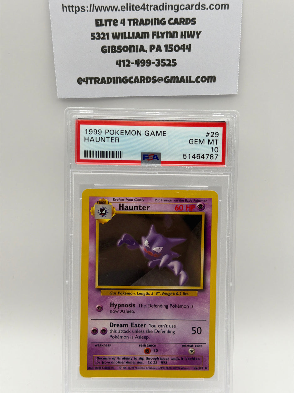 Haunter #29 Pokemon Base Set (PSA 10)
