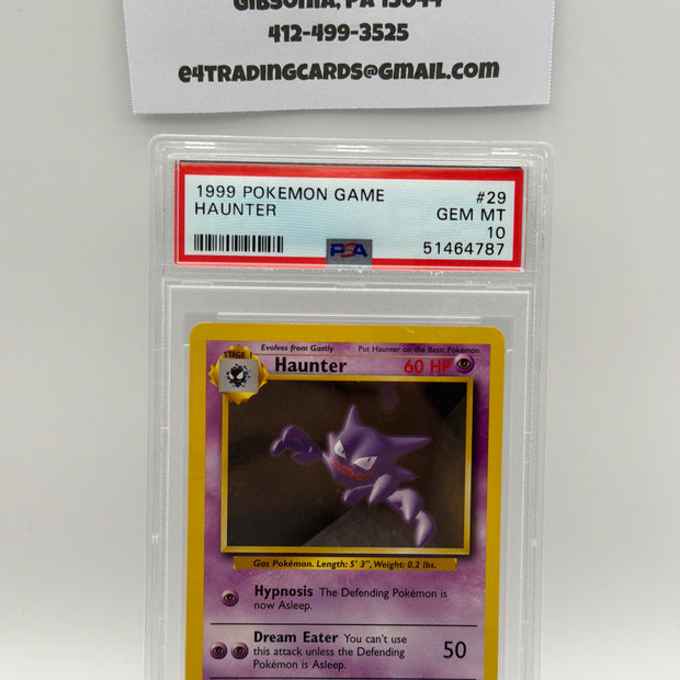 Haunter #29 Pokemon Base Set (PSA 10)
