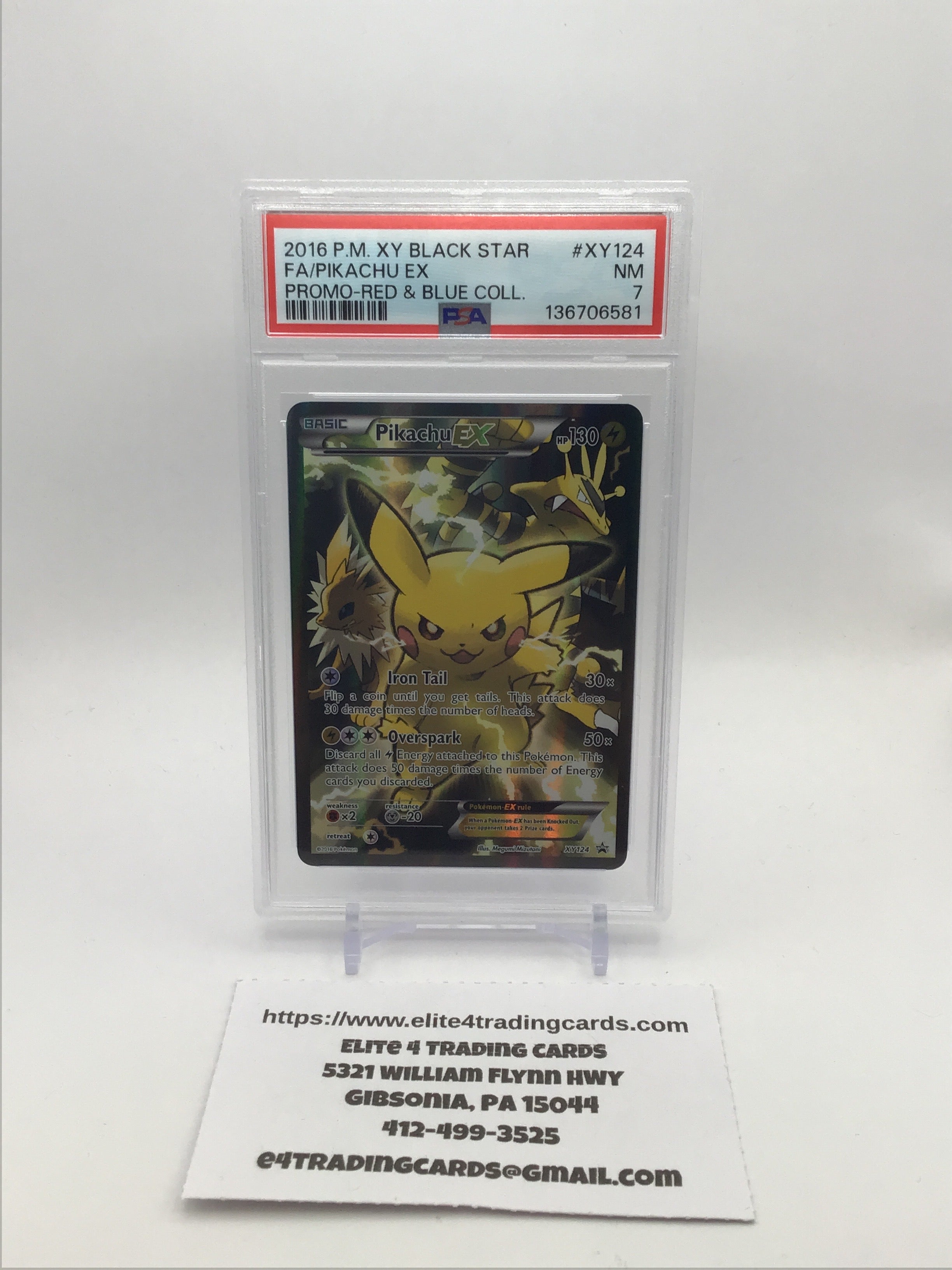 Pikachu EX - XY124 - XY Promos (PR) (PSA 7)