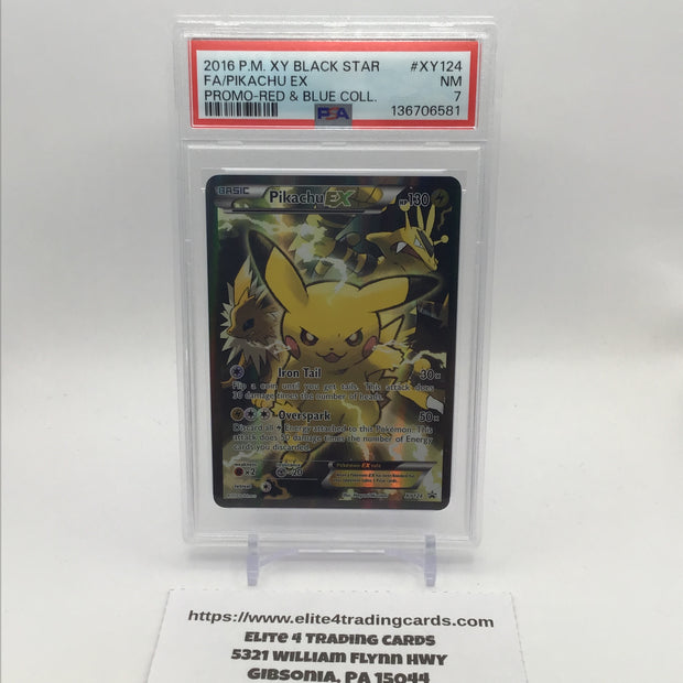 Pikachu EX - XY124 - XY Promos (PR) (PSA 7)