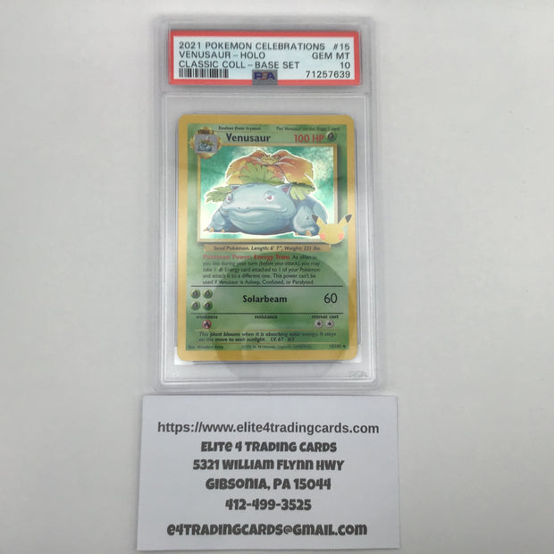 Venusaur #15 Pokemon Celebrations (PSA 10)