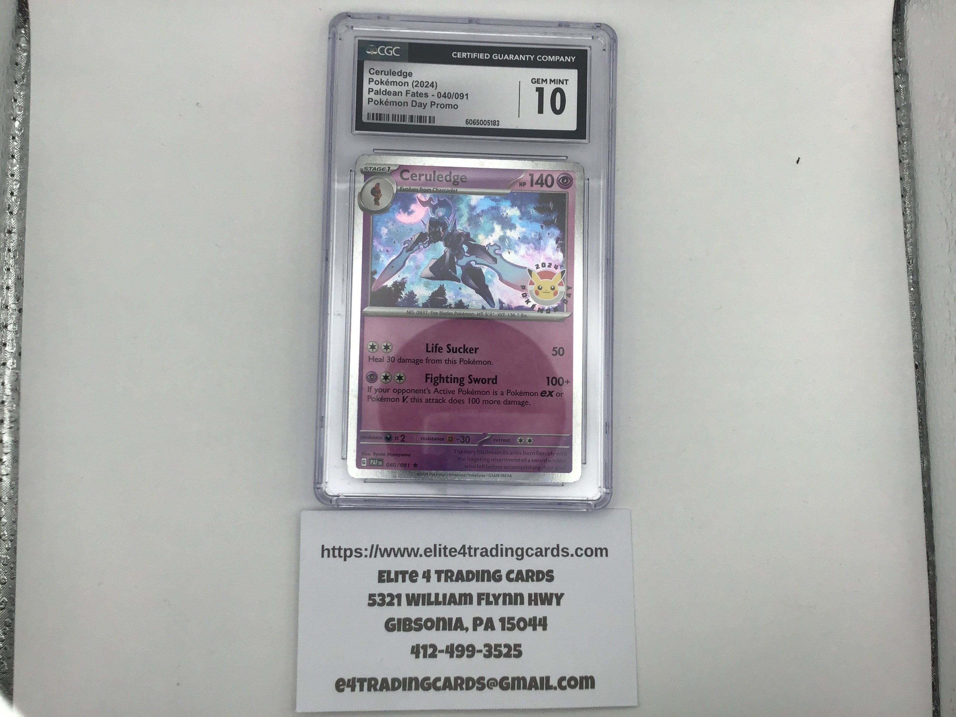 Ceruledge [Pokemon Day] #40 Pokemon Paldean Fates (CGC 10)