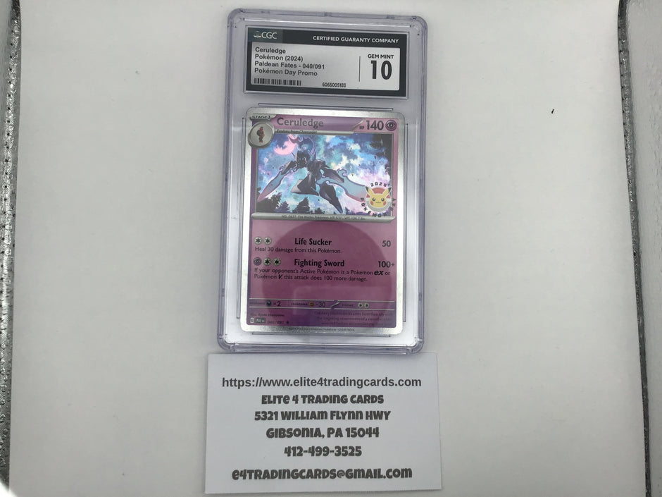 Ceruledge [Pokemon Day] #40 Pokemon Paldean Fates (CGC 10)