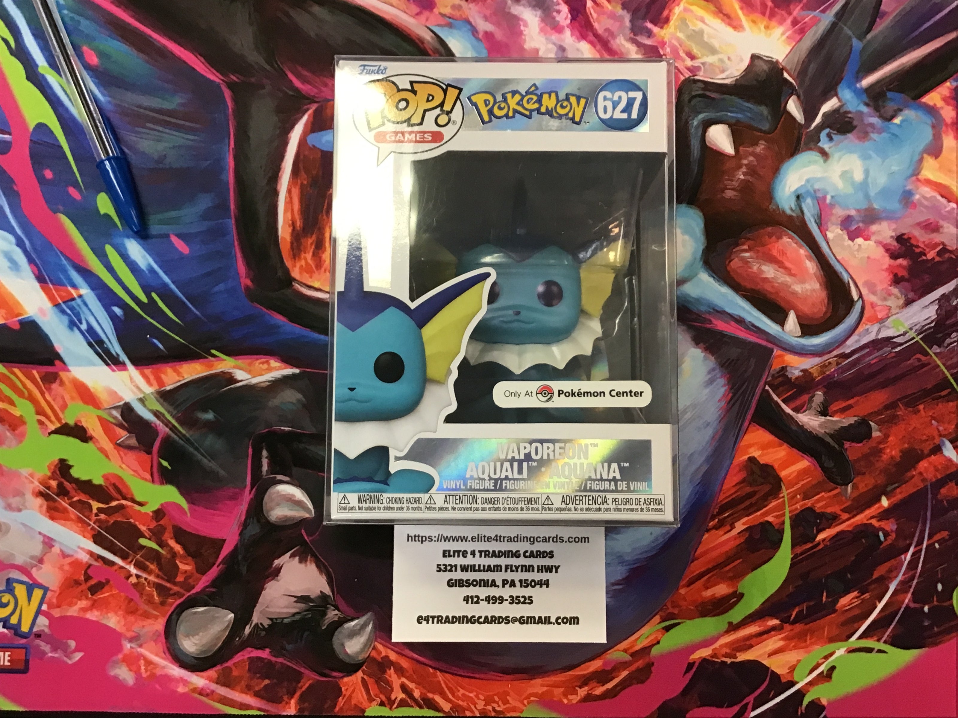 Vaporeon #627 [Pearlescent] Pokemon Center Funko Pop!