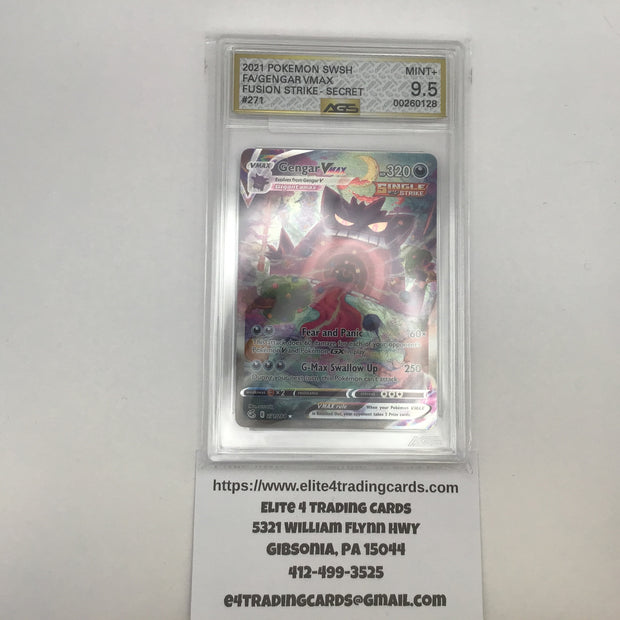Gengar VMAX #271 Pokemon Fusion Strike (AGS 9.5)