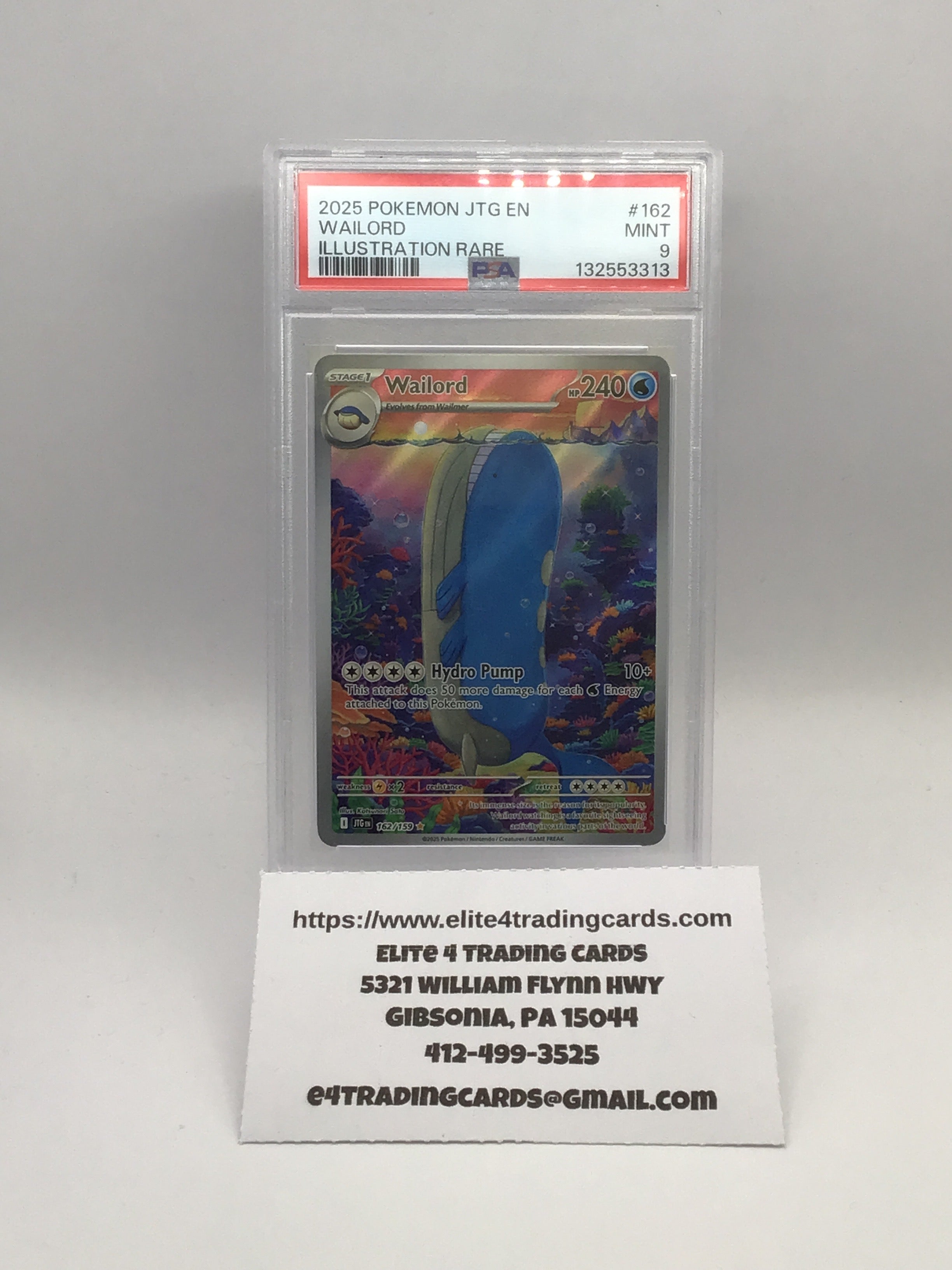 Wailord #162 Pokemon Journey Together (PSA 10)