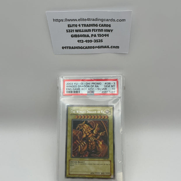 The Winged Dragon of Ra [Secret Rare] GBI-003 YuGiOh Duel Monsters International (PSA 10)