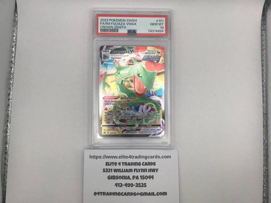 Rayquaza VMAX #101 Pokemon Crown Zenith (PSA 10)
