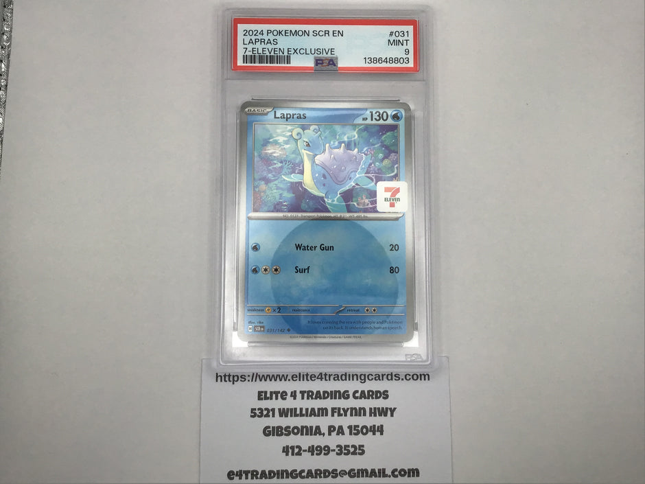 Lapras [7-11] #31 Pokemon Stellar Crown (PSA 9)