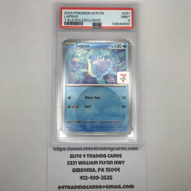 Lapras [7-11] #31 Pokemon Stellar Crown (PSA 9)