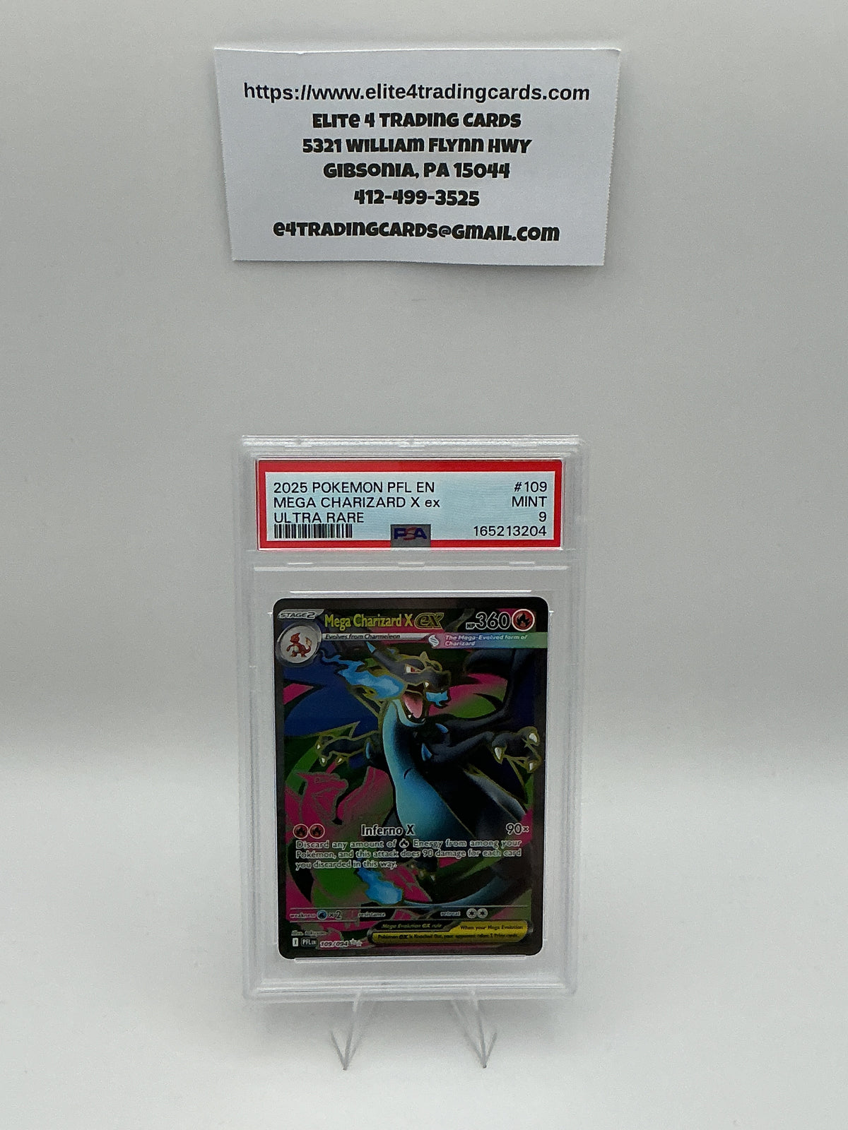 Mega Charizard X ex #109 Phantasmal Flames (PSA 9)