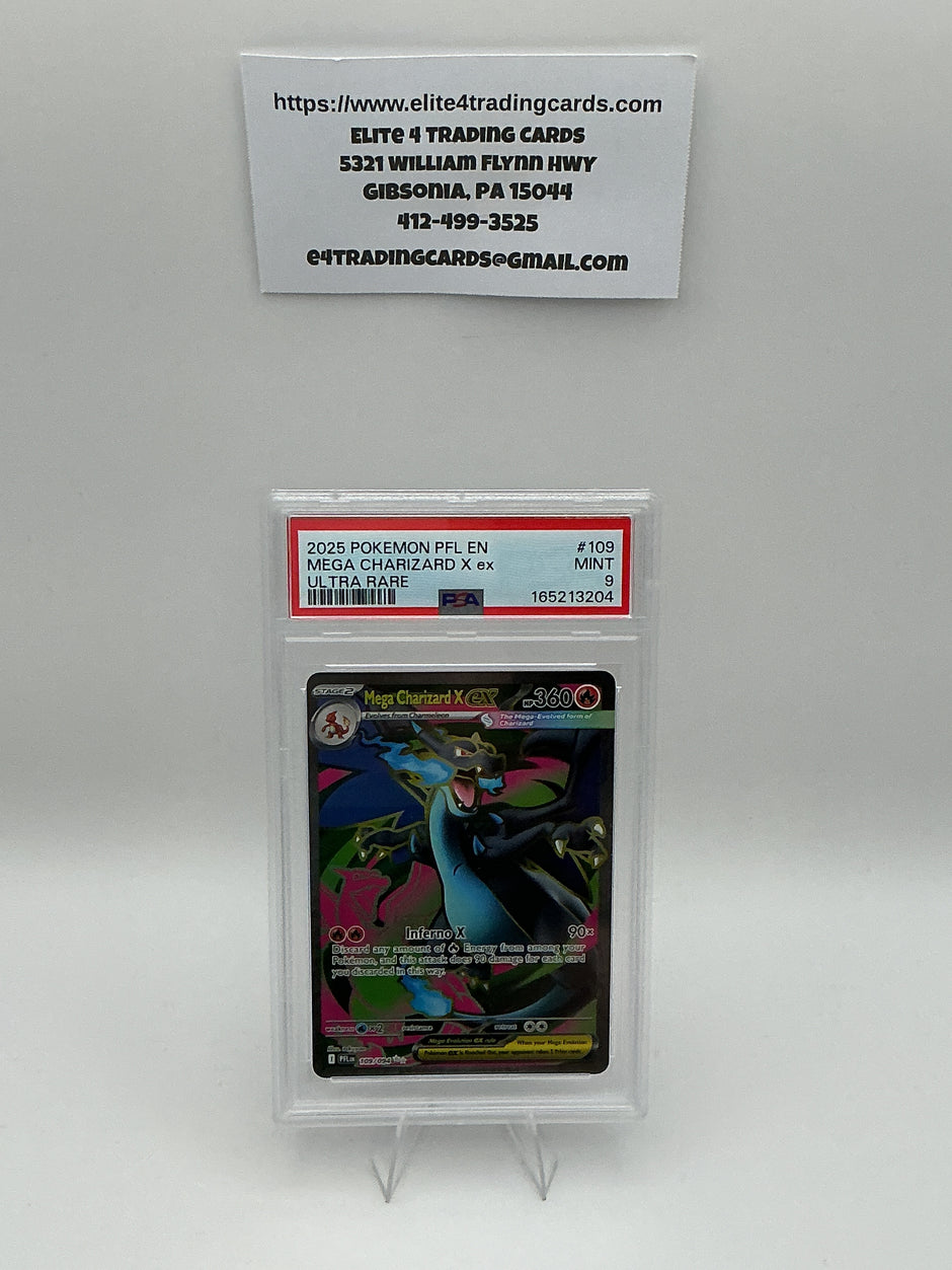 Mega Charizard X ex #109 Phantasmal Flames (PSA 9)