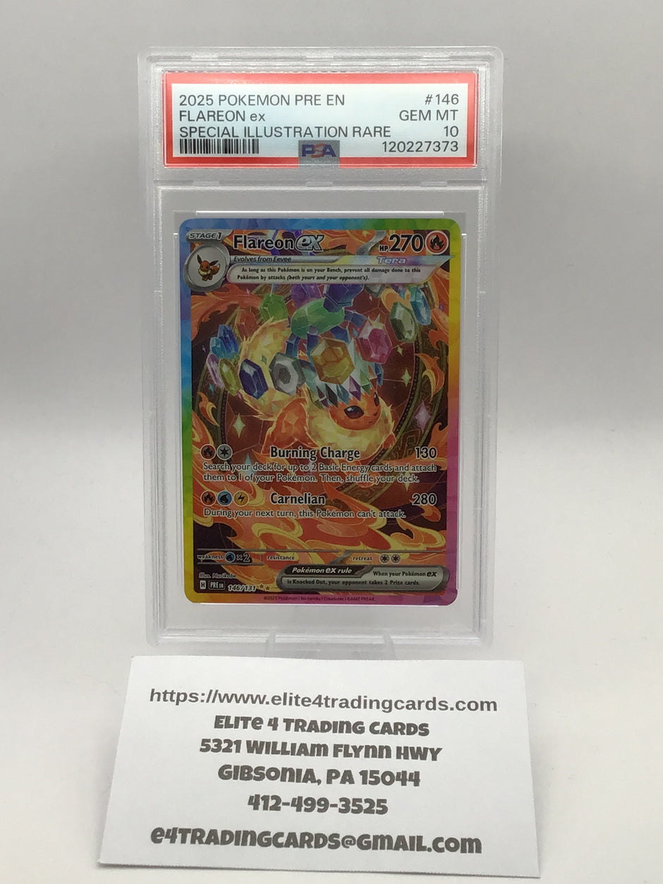 Flareon ex #146 Pokemon Prismatic Evolutions (PSA 10)