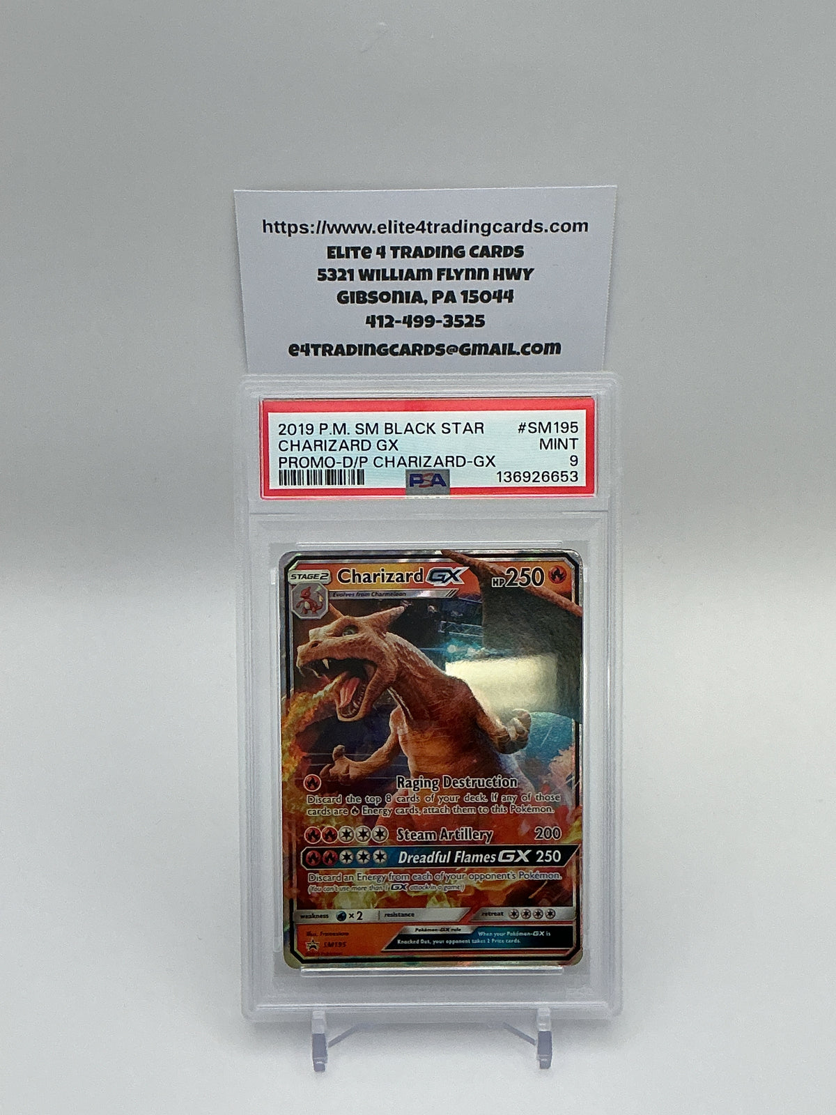 Charizard GX #SM195 Promo (PSA 9)