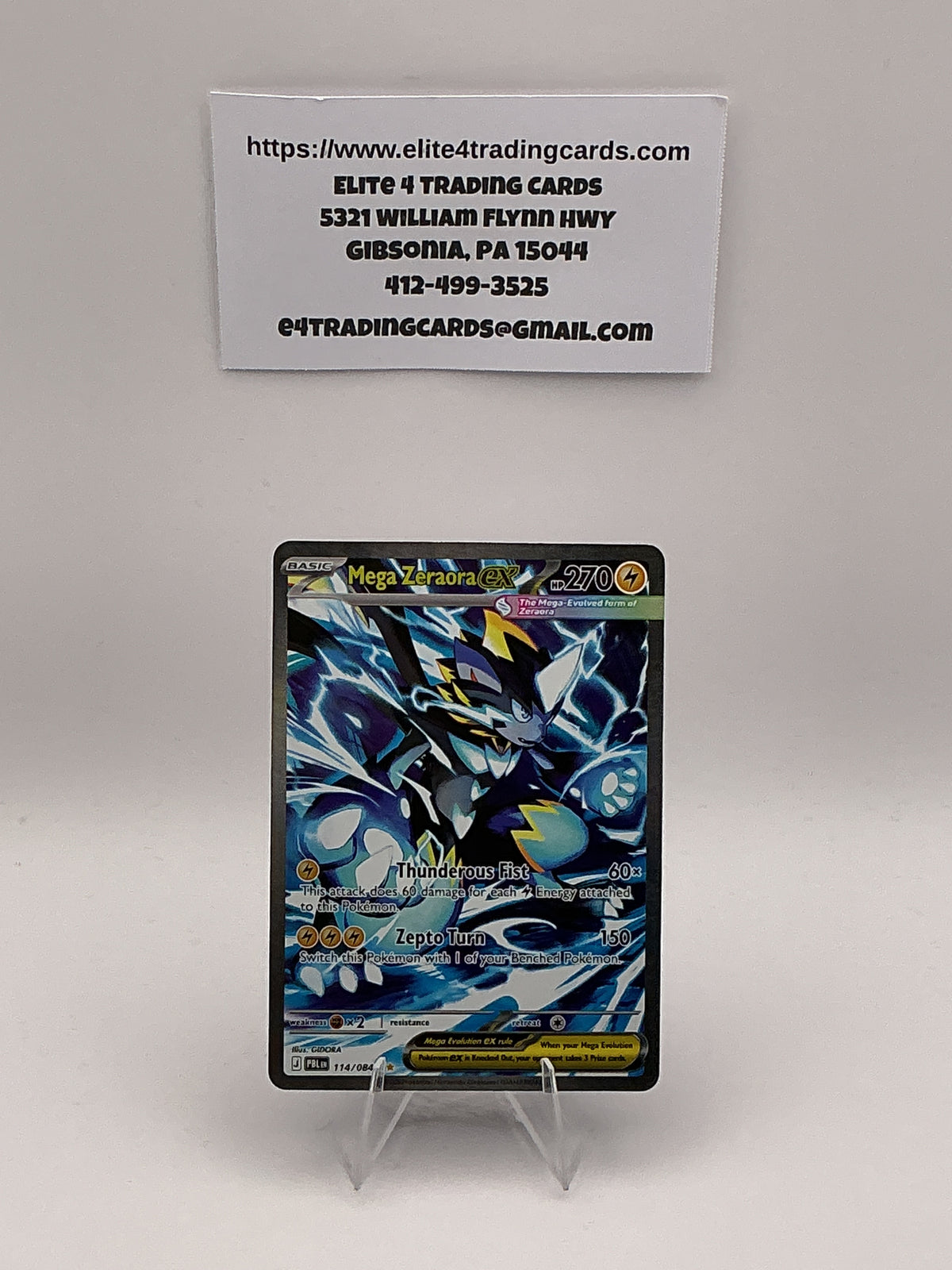 Mega Zeraora ex - 114/084 - ME05: Pitch Black (PBL)