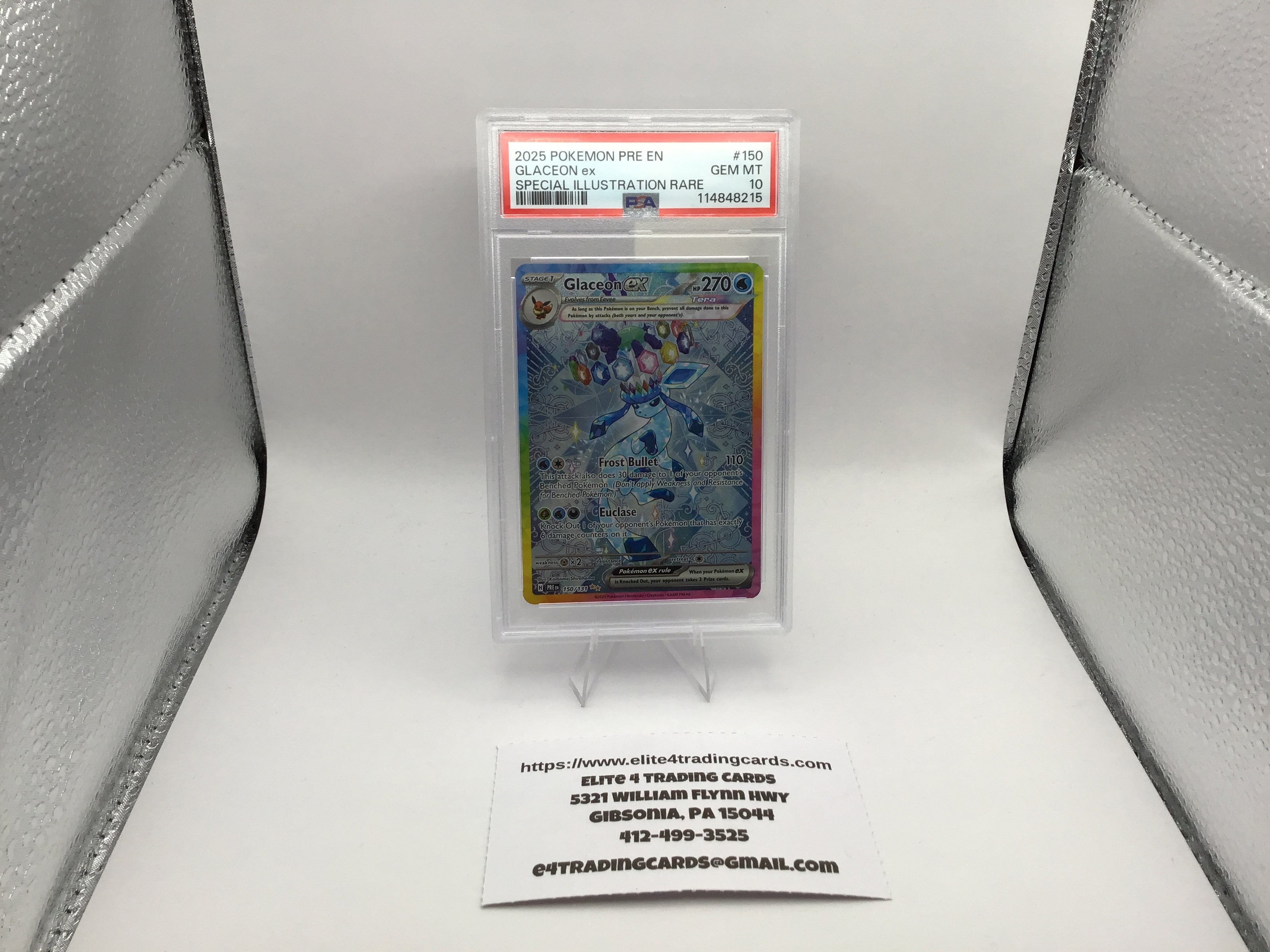 Glaceon ex #150 Pokemon Prismatic Evolutions (PSA 10)