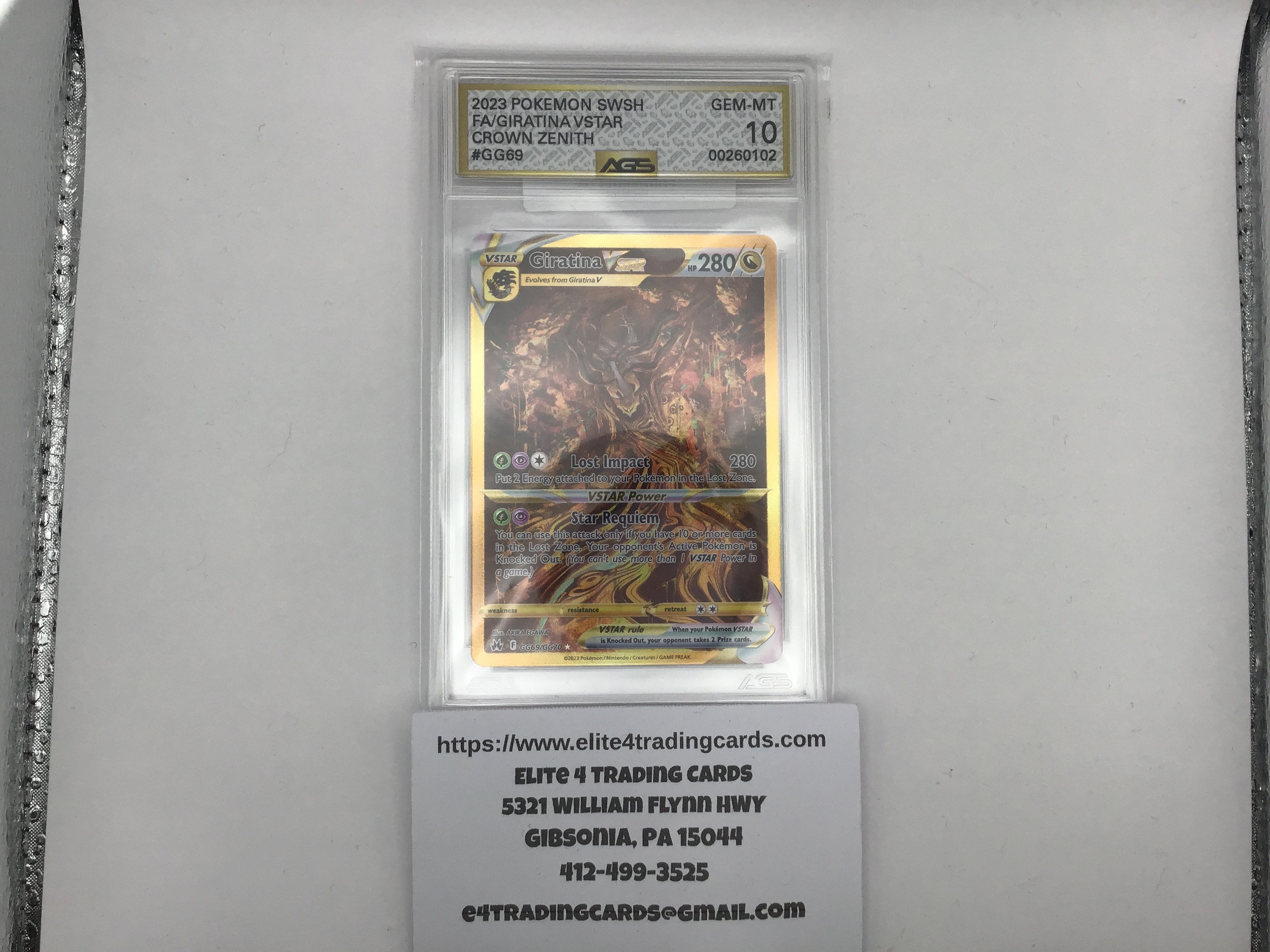 Giratina VSTAR #GG69 Pokemon Crown Zenith (AGS 10)