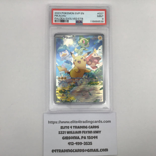 Pikachu [Paldea] #27 Pokemon Promo (PSA 9)