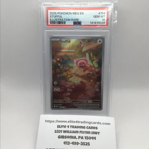 2025 pokemon meg en stufful #154 (PSA 10)