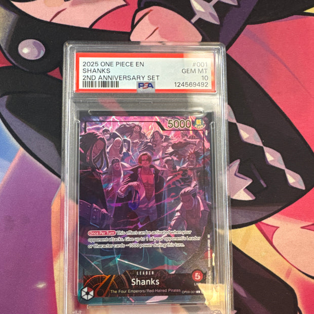 Shanks [2nd Anniversary] OP-001 PSA 10