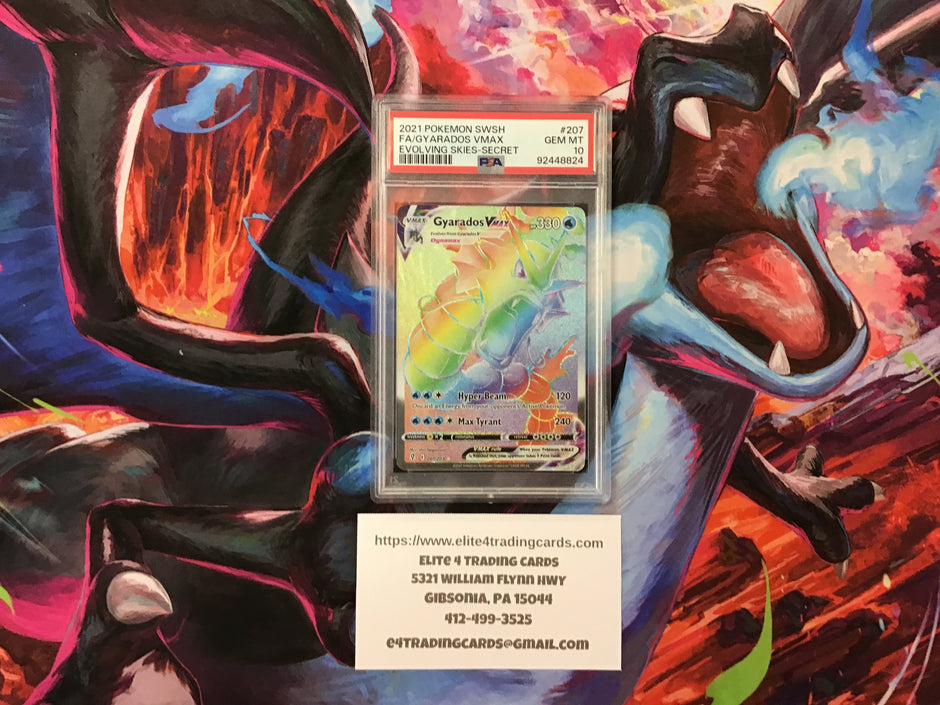 Gyarados VMAX #207 Pokemon Evolving Skies (PSA 10)