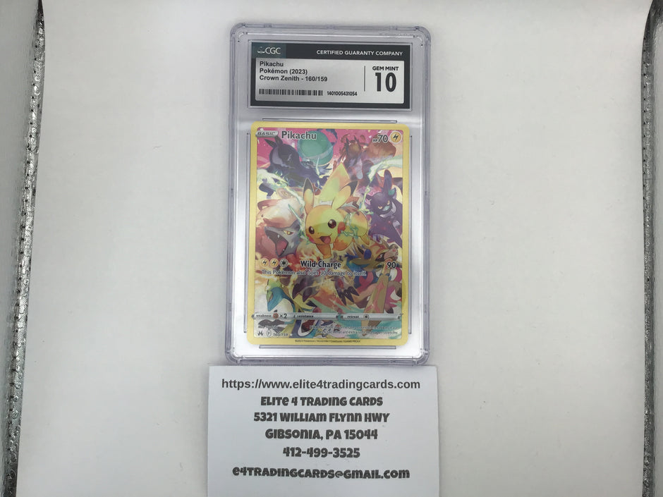 Pikachu #160 Pokemon Crown Zenith (CGC 10)