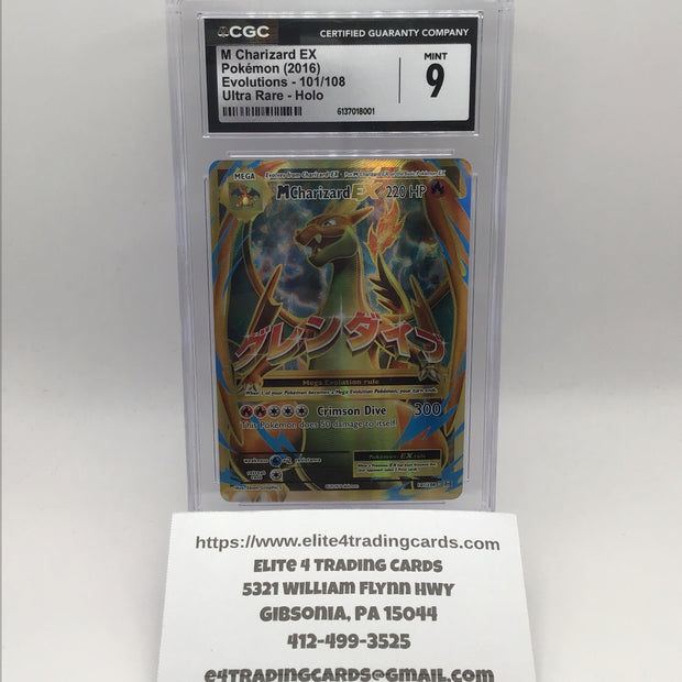 M Charizard EX #101 Pokemon Evolutions (CGC 9)