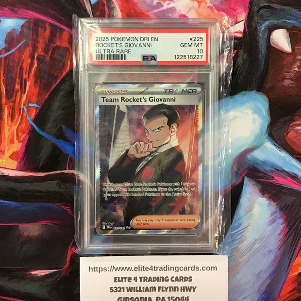 Team Rocket's Giovanni #225 Pokemon Destined Rivals (PSA 10)