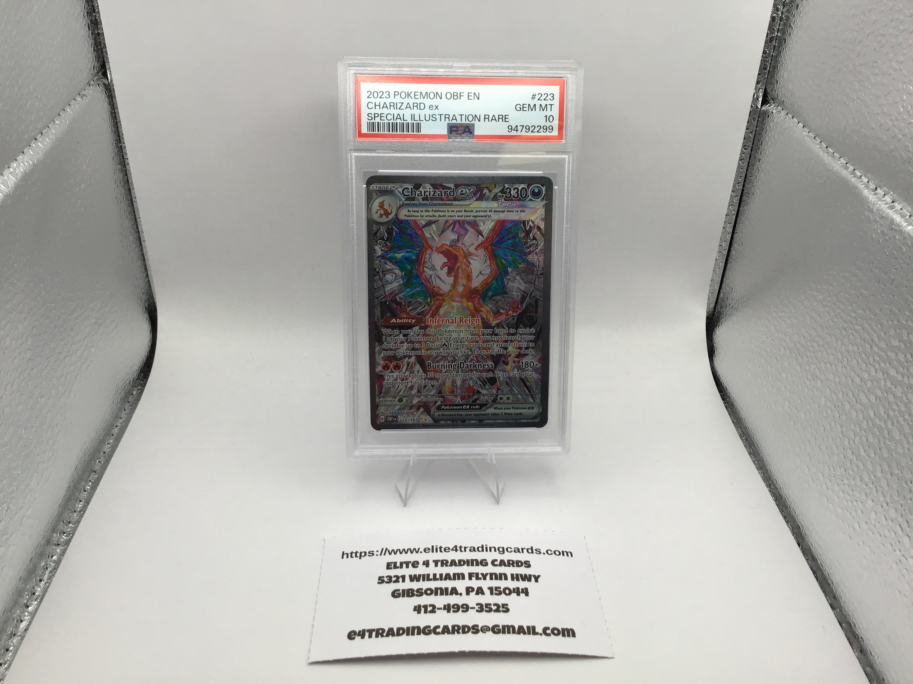 Charizard ex #223 Pokemon Obsidian Flames (PSA 10)