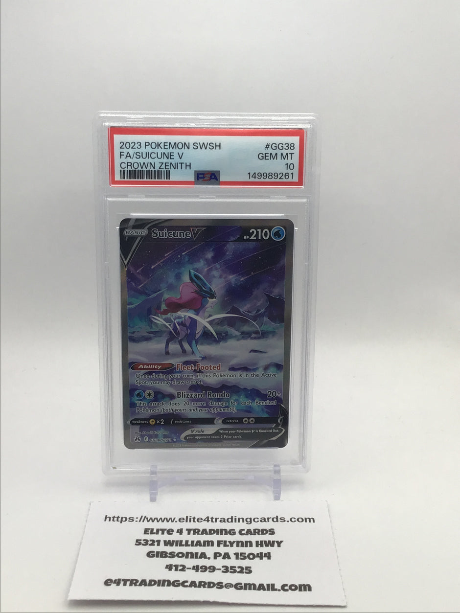 Suicune V #GG38 Pokemon Crown Zenith (PSA 10)