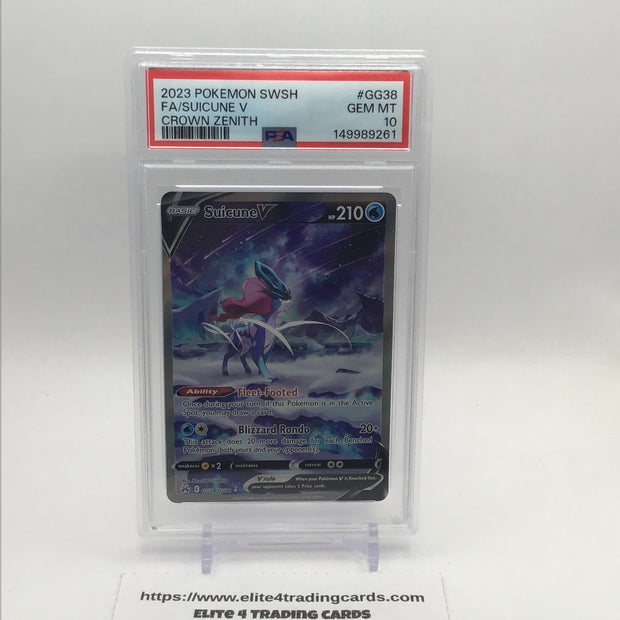 Suicune V #GG38 Pokemon Crown Zenith (PSA 10)
