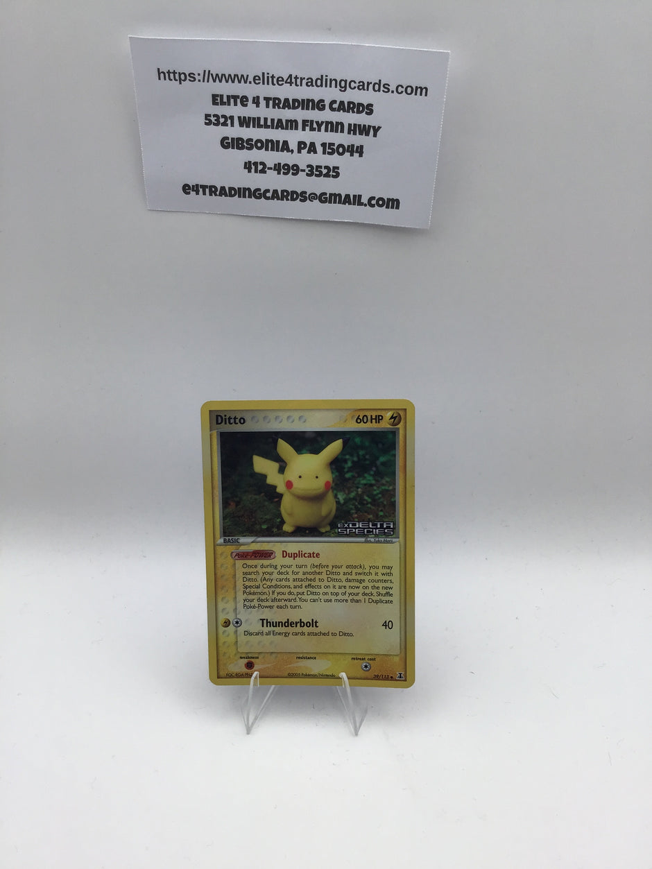 Ditto - 039/113 (Pikachu) - EX Delta Species (DS) - (LP)
