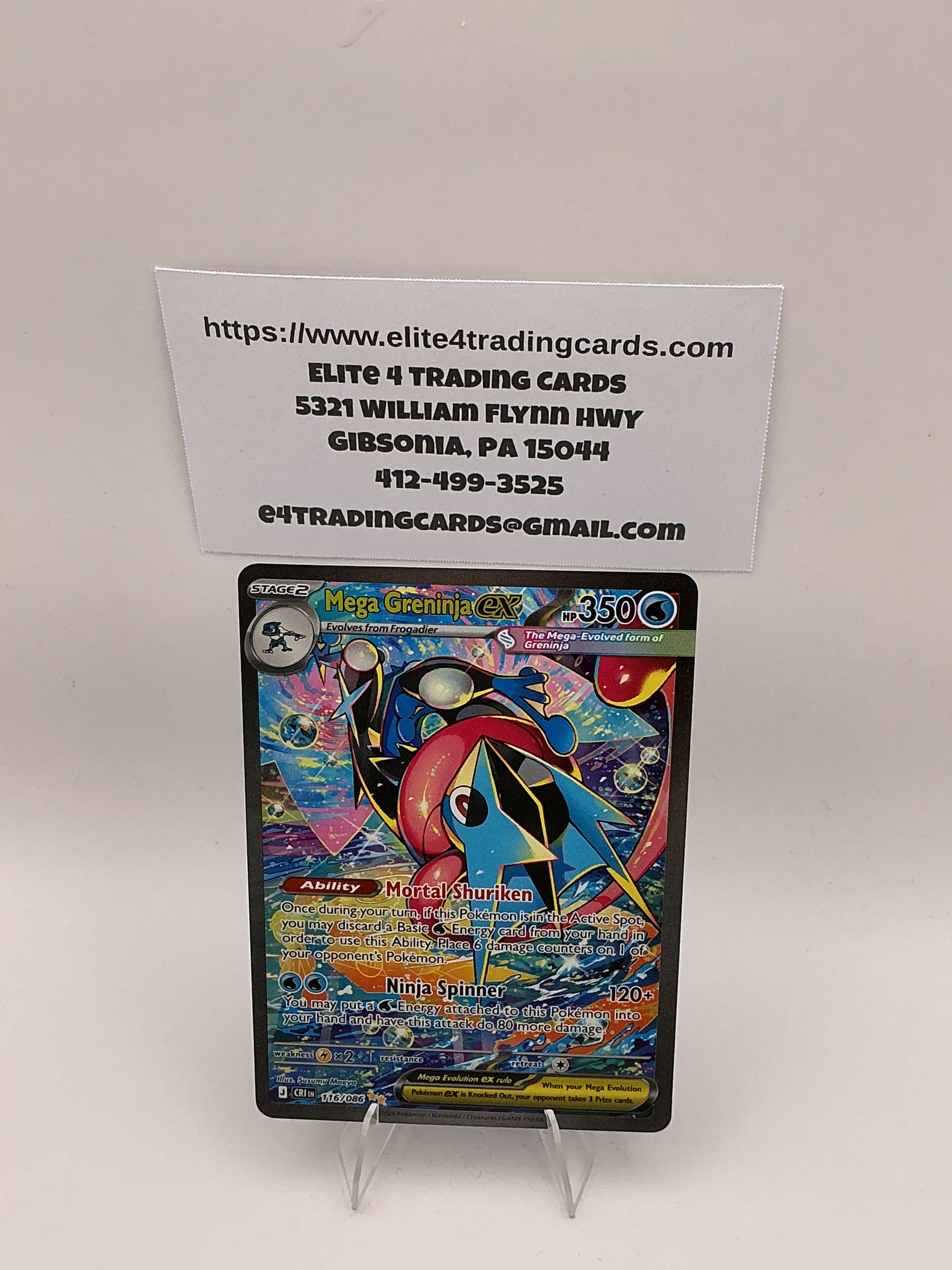 Mega Greninja ex - 116/086 - ME04: Chaos Rising (CRI) ME04: Chaos Rising - NM